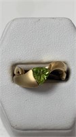 Brand New 10kt Gold Peridot Ring