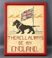"There'll Always be an England" Needlework Picture