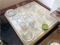 GLASSWARE ON TABLE