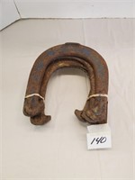 set of metal horse shoes
