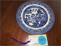 BLUE AND WHITE MARKED PLATE
