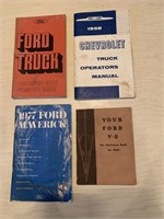 LOT OF 4 TRUCK MANUALS 1936 FORD V8