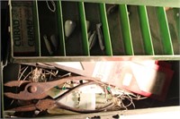 FISHING TACKLE BOX WITH SOME SUPPLIES