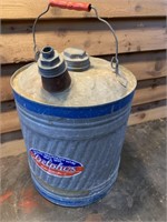 DELPHOS GALVANIZED GAS CAN WITH HANDLE