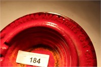 RED ASHTRAY -MARKED GENERAL REFRACTORIES