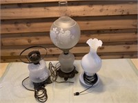 LOT OF 3 LAMPS AS IS