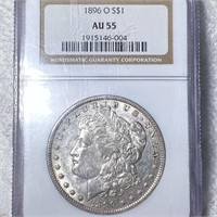 1896-O Morgan Silver Dollar NGC - AU55