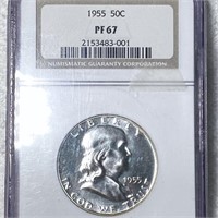 1955 Franklin Half Dollar NGC - PF67