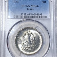 1934 Texas Half Dollar PCGS - MS66