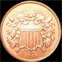 1865 Two Cent Piece UNCIRCULATED RED