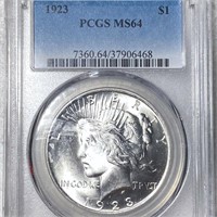 1923 Silver Peace Dollar PCGS - MS64