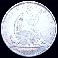 1839 Seated Half Dollar CLOSELY UNCIRCULATED