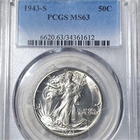 1943-S Walking Half Dollar PCGS - MS63