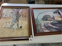 lot of framed prints