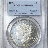 1896 Morgan Silver Dollar PCGS - MS 63 DMPL