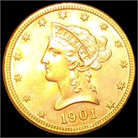 1901 $10 Gold Eagle UNCIRCULATED