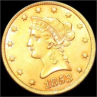 1853 $10 Gold Eagle UNCIRCULATED