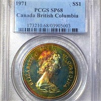 1971 Canadian Silver Dollar PCGS - SP68