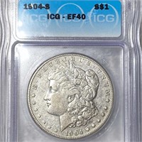 1904-S Morgan Silver Dollar ICG - EF40