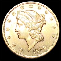 1896 $20 Gold Double Eagle UNCIRCULATED