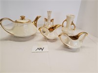 Pearl China Co. 22k hand painted set