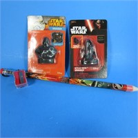 STAR WARS ERASERS AND LARGE PENCIL SET