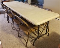 8 Foot Folding Table & Chairs