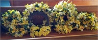 Grapevine Wreaths w/Yellow Silk Flowers
