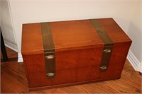 38"X18" CHEST WITH TWO DRAWERS BRASS