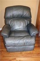 LEATHER ROCKING RECLINER--SOME FADING