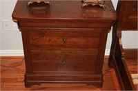 WOOD BEDSIDE TABLE BY DURHAM FURN.--WATER SPOT