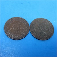 1913 & 1916 LARGE CENTS - CANADA