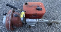 Twin sea king boat motor with 6 gallon gas can