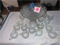PUNCH BOWL AND CUPS