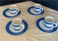 Matching mugs and plates