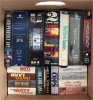 Box full of VHS tapes