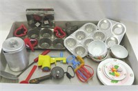 Play Kitchen-pans-cookie cutters-dishes-misc
