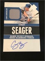 Corey Seager signed Patch card 22/25 2017 Panini