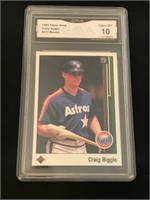 Craig Biggio 1989 Upper Deck Rookie Gem mint 10