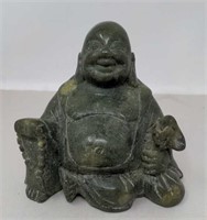 Stone Buddha sculpture approx 4" x 3" x 4"
