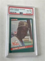 1986 Donruss Barry Bonds Rookie PSA 8