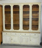 Large Two Piece White Pine Bookcase