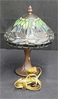 Bronze stained glass dragonfly vanity lamp 9"×12"