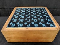 Casino gaming card table, approx. 23"sq. x 9"