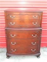 Mahogany Carved Chest on Chest
