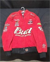 Nascar-style red leather jacket, XL