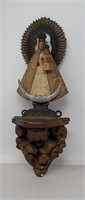 Carved wood Virgin de Los Remedios