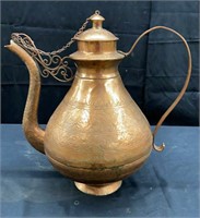 Vintage large Moroccan copper tea pot
