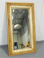 Beveled Mirror in Gold Carved Frame