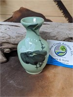 4" Green Pottery Vase